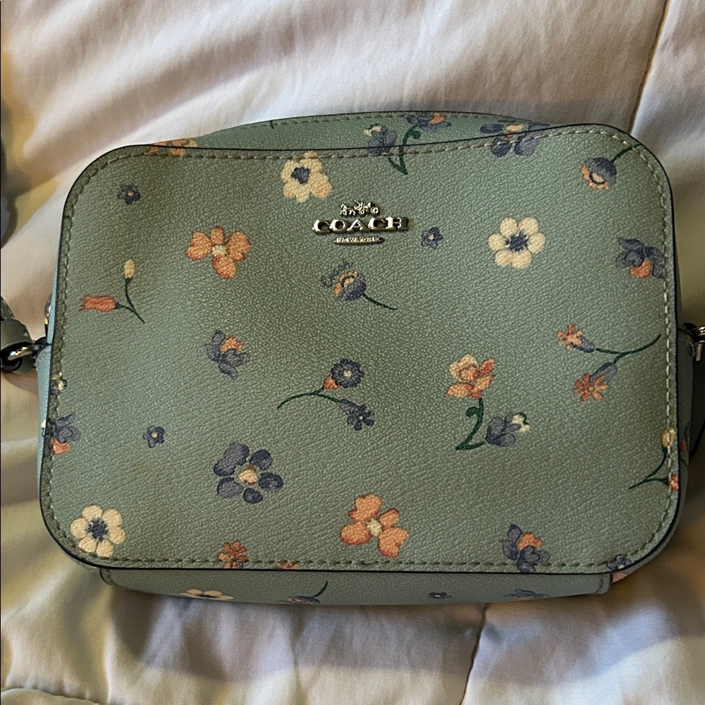 Coach Blue Green Mystical Floral Crossbody Bag
